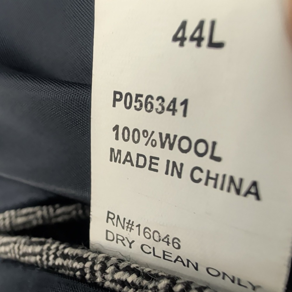 Nautica Notched Lapel 2-Button Front Wool Sport Coat Blazer Gray Herringbone 44L - Picture 6 of 9